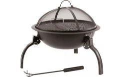 Outwell Cazal Fire Pit M Ciotola Per Il Fuoco Con Griglia E Coperchio A Setaccio 52,5 X 52,5 X 40 Cm