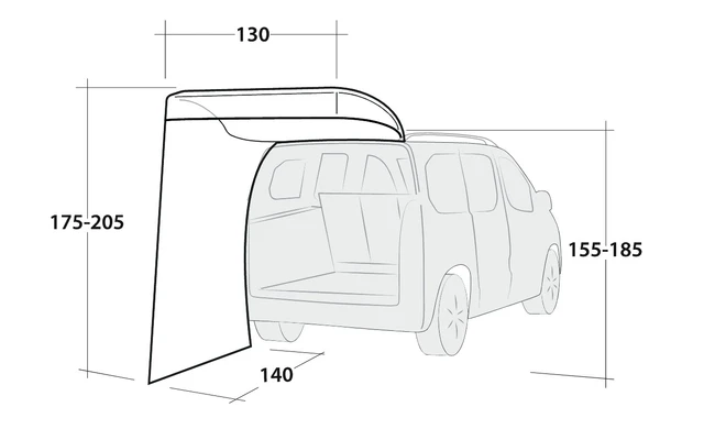 Outwell Poggiatesta Della Parete Laterale Della Tromba D'aria 6 Outwell Poggiatesta Della Parete Laterale Della Tromba D'aria - immagine 4