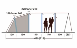 Outwell Hayward Lake 5ATC Tenda A Tunnel Gonfiabile 5 Persone -Outwell Negozio 789713 5206553